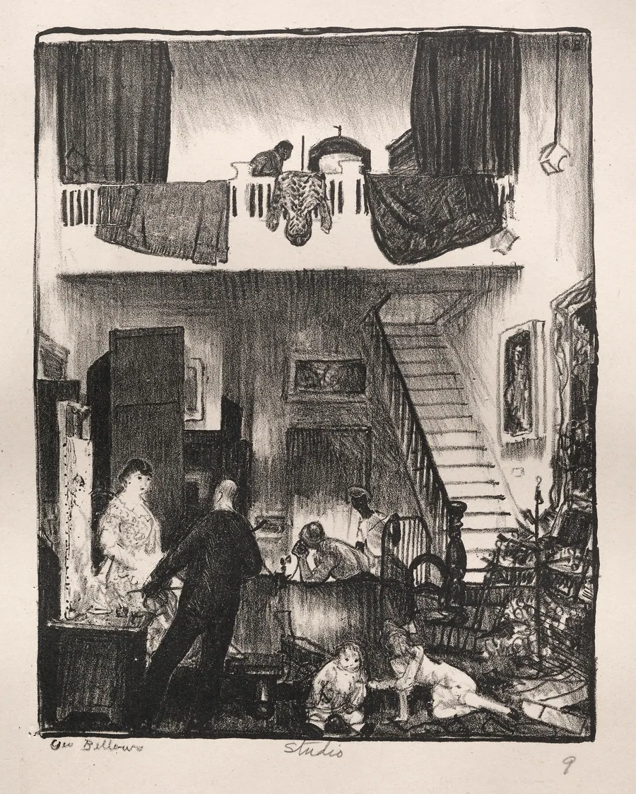 The Studio, Christmas 1916 by George Bellows