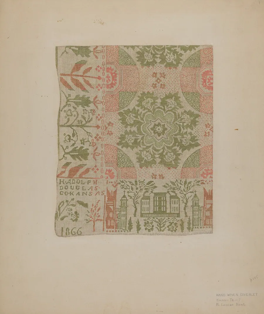 Handwoven Coverlet by M. Louise Kent