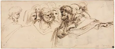 Study of Heads (recto)