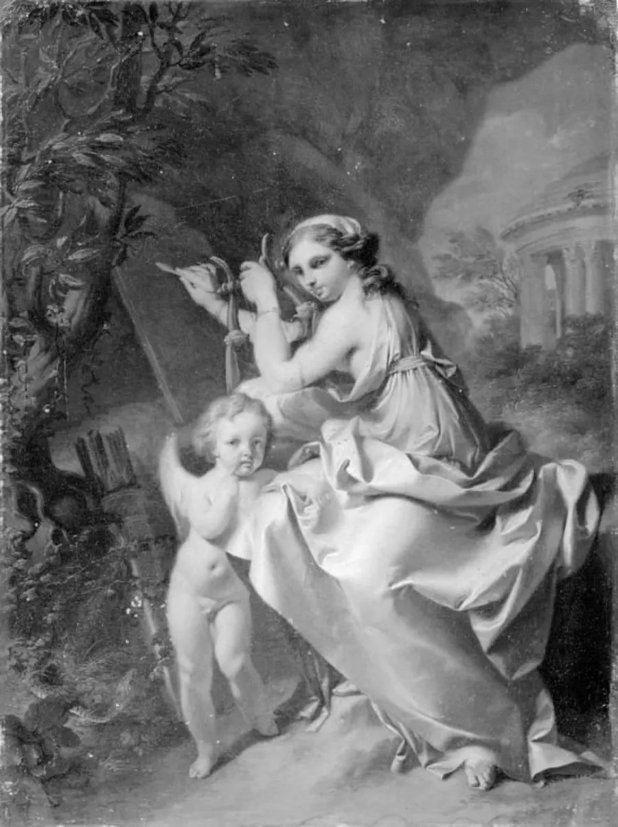 Sappho og Cupido by Marcus Tuscher