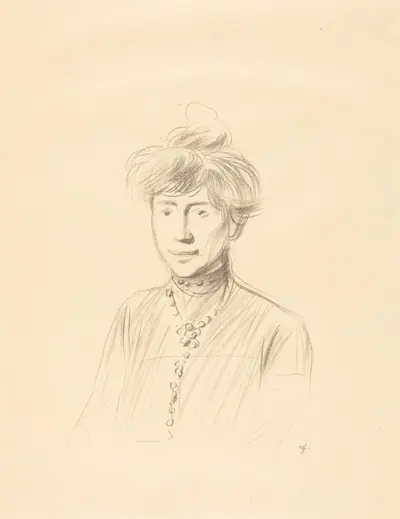 Etude de femme, en buste de face (Study of a Woman, Half-Length Facing Front)