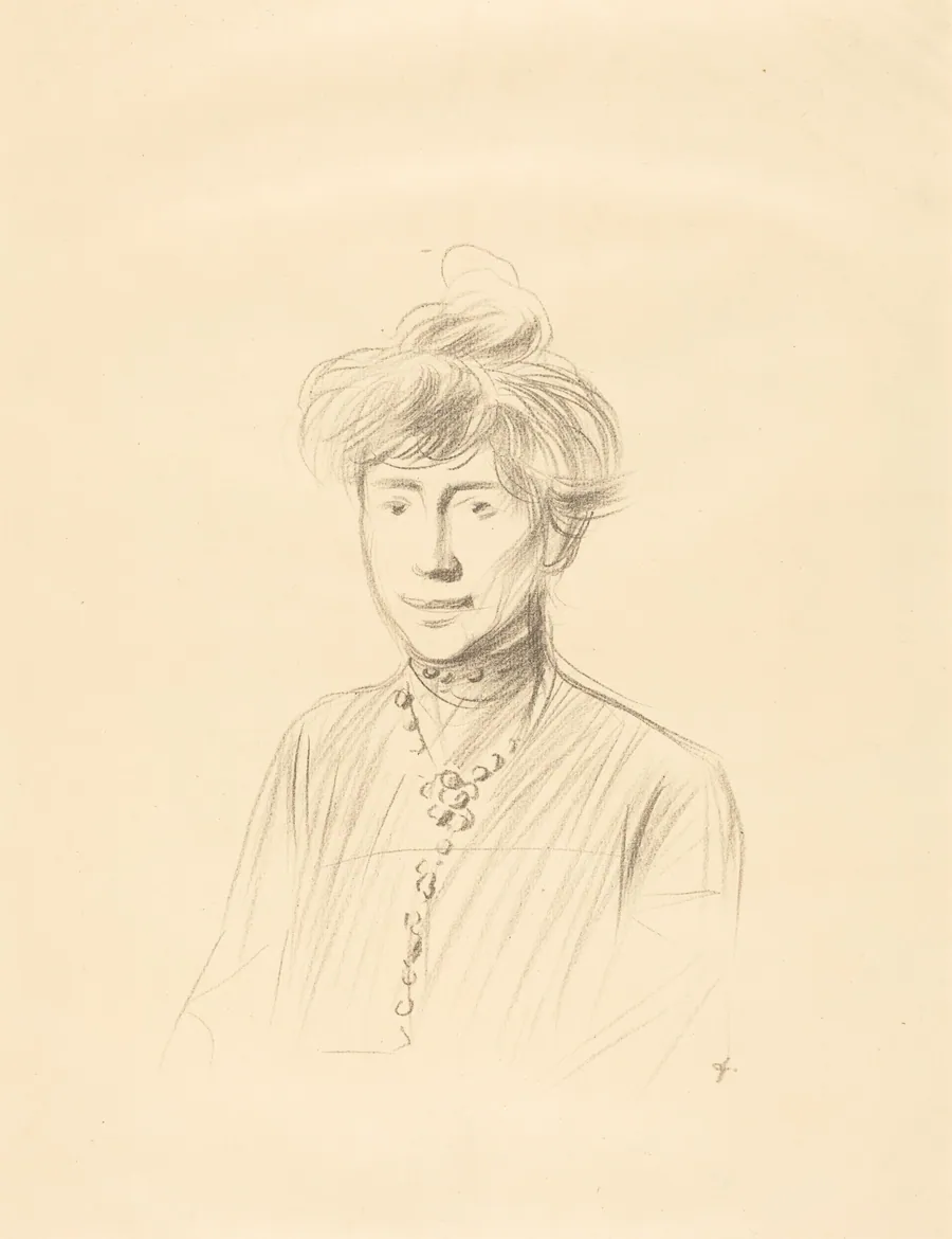 Etude de femme, en buste de face (Study of a Woman, Half-Length Facing Front) by Jean-Louis Forain
