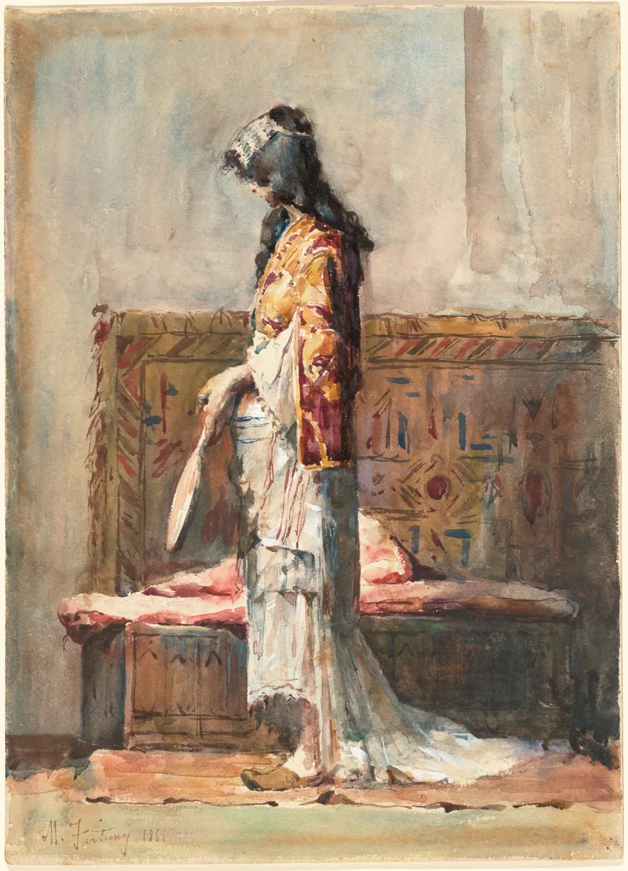 A Moroccan Woman in Traditional Dress by Mariano Fortuny Marsal