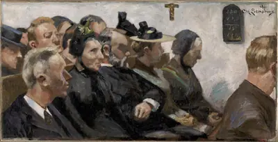 Tilhørere i en landsbykirke