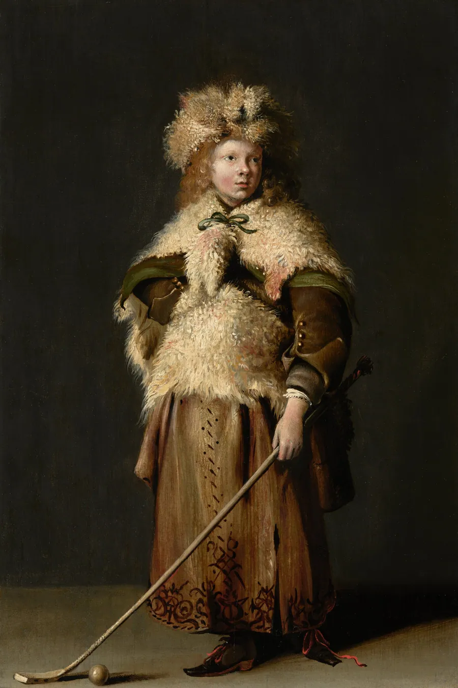 Moses ter Borch Holding a Kolf Stick by Gesina ter Borch