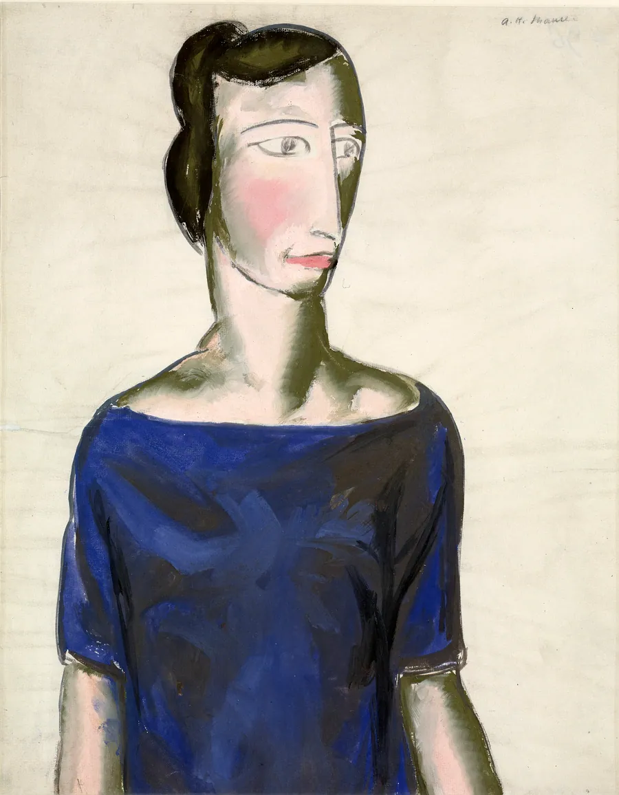 Portrait of a Girl by Alfred H. Maurer, born New York City 1868-died New York City 1932