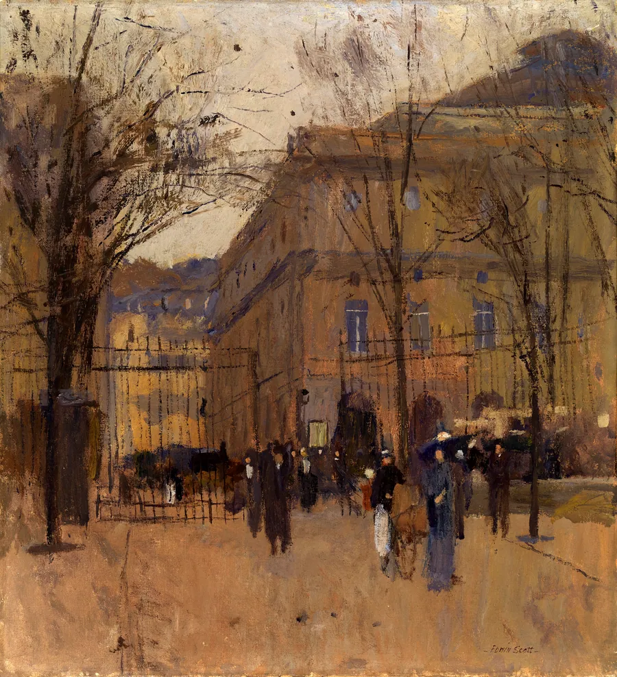 L' Odeon du Luxembourg by Frank Edwin Scott, born Buffalo, NY 1863-died Paris, France 1929