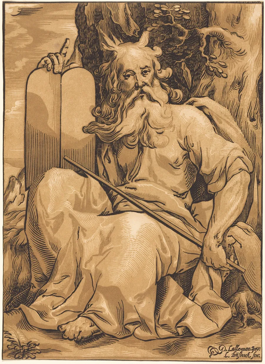 Moses with the Tablets of Law by Ludwig Büsinck