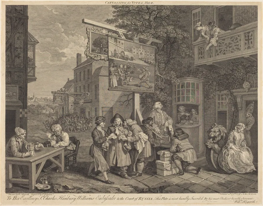 Canvassing for Votes by Charles Grignion