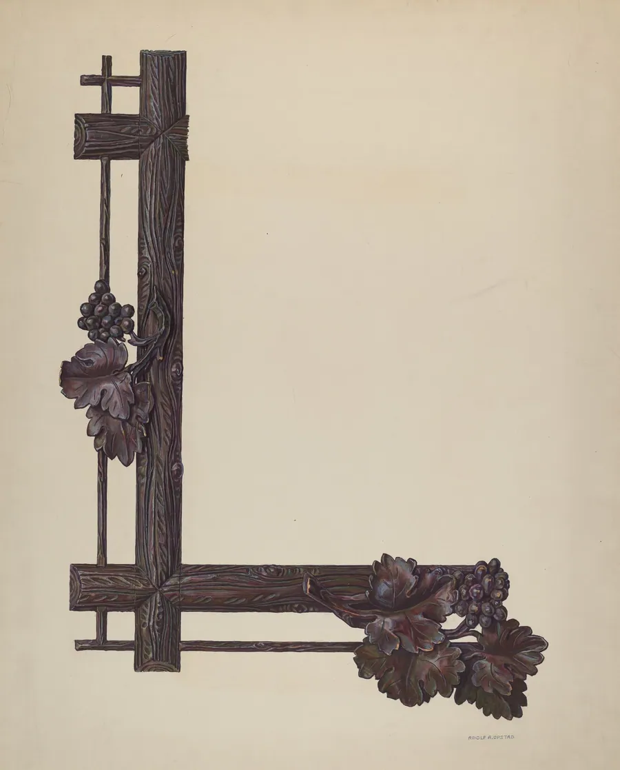 Carved Picture Frame by Adolph Opstad