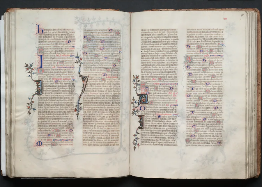 The Gotha Missal:  Fol. 70r, Text by Master of the Boqueteaux