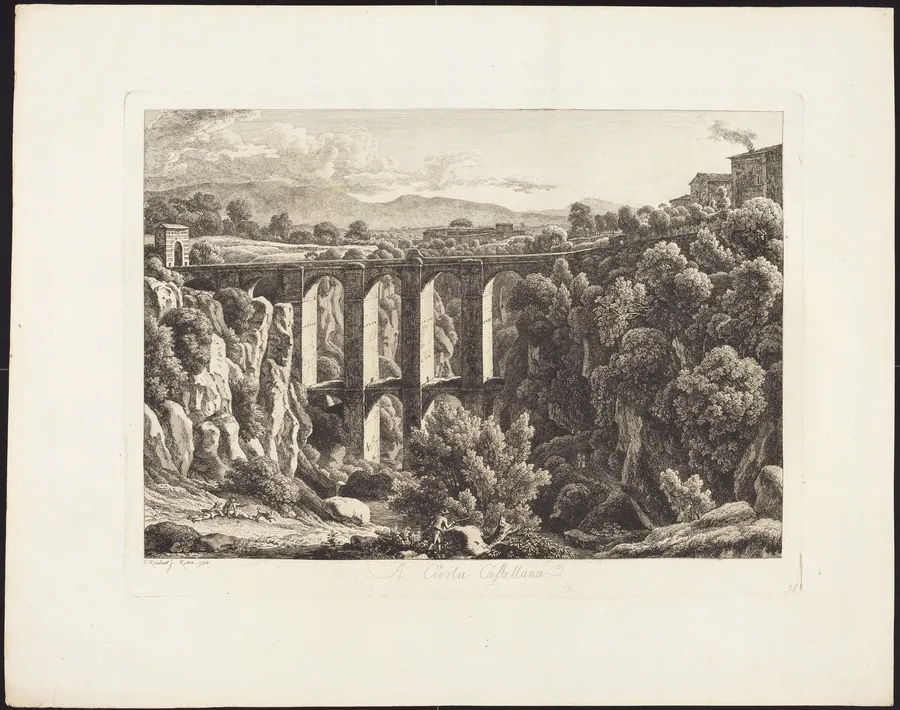 A Cività Castellana by Johann Christian Reinhart