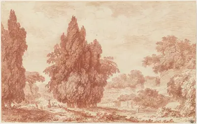 A Stand of Cypresses in an Italian Park