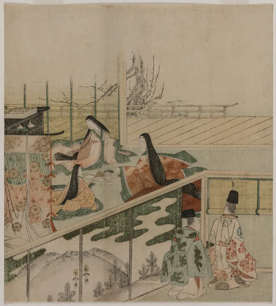 Court Ladies Making Dolls by Kubo Shunman