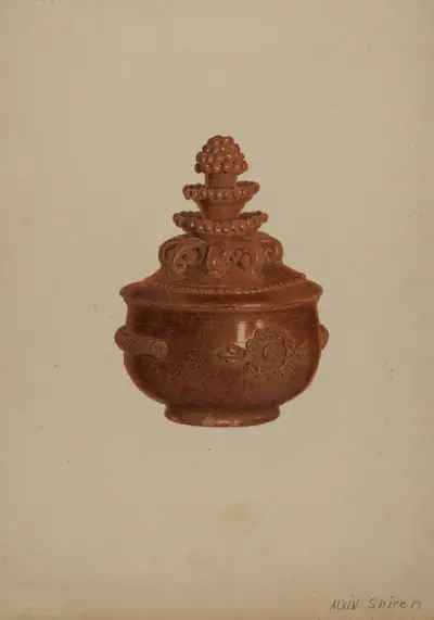 Pa. German Covered Bowl