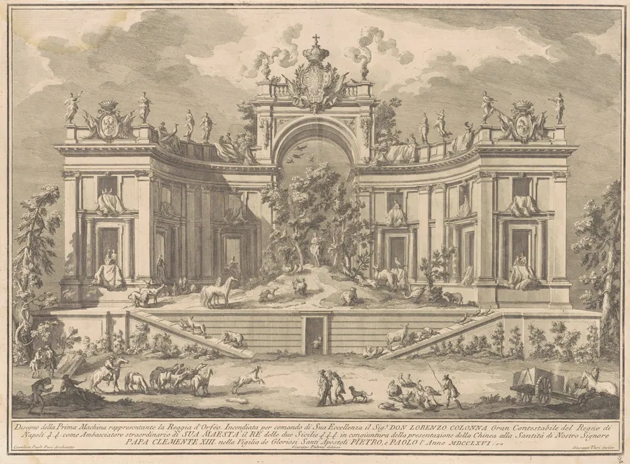 The Prima Macchina for the Chinea of 1766: The Palace of Orpheus by Giuseppe Vasi