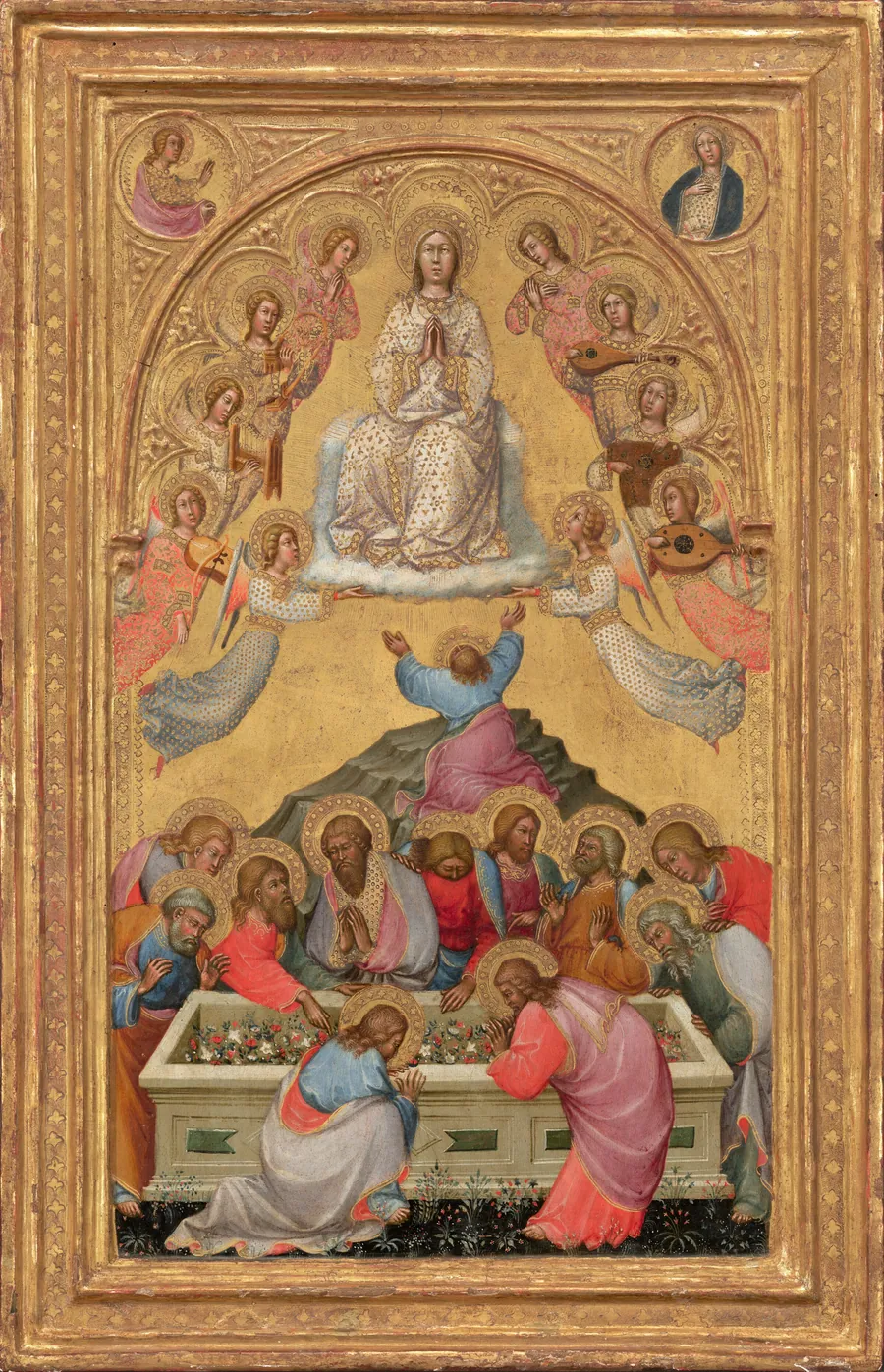 The Assumption of the Virgin with Busts of the Archangel Gabriel and the Virgin of the Annunciation by Paolo di Giovanni Fei