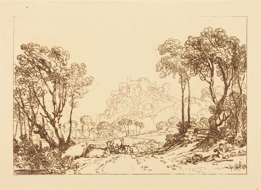 The Castle Above the Meadows by Joseph Mallord William Turner