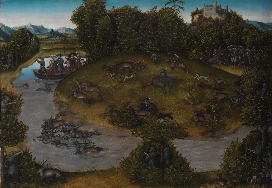 Kurfyrst Frederik den Vise (1463-1525) af Sachsens jagt by Lucas Cranach (I)