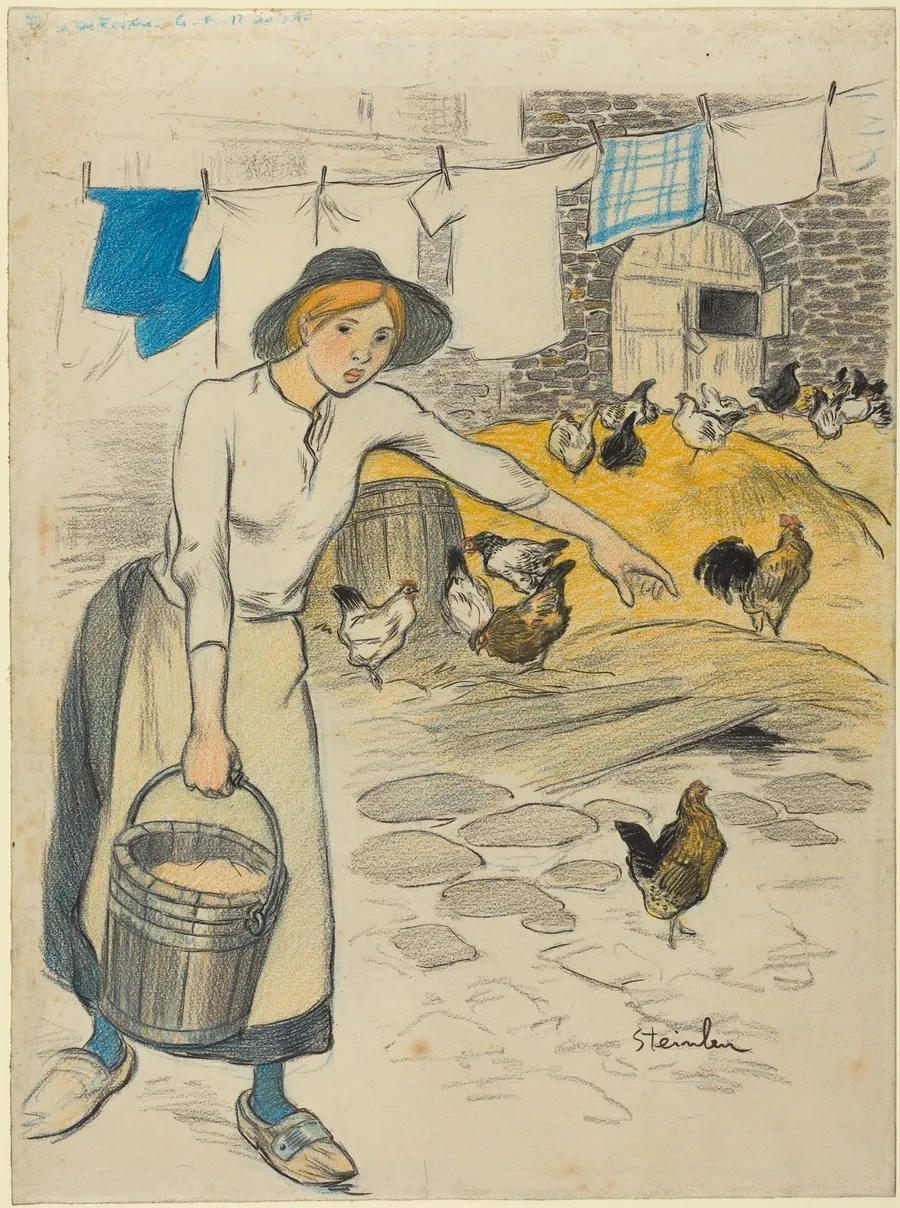 Fille de Ferme by Théophile Alexandre Steinlen