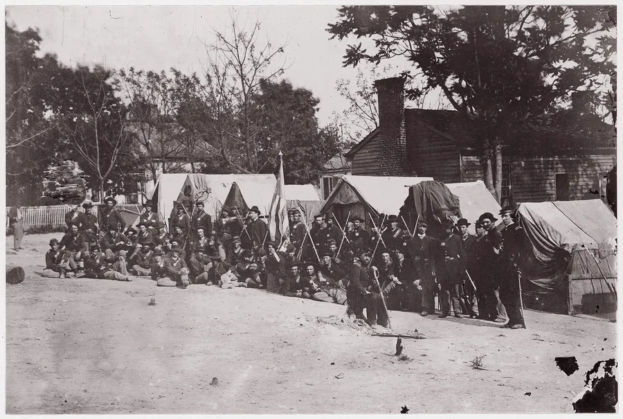 44th Indiana Infantry by Mathew B. Brady