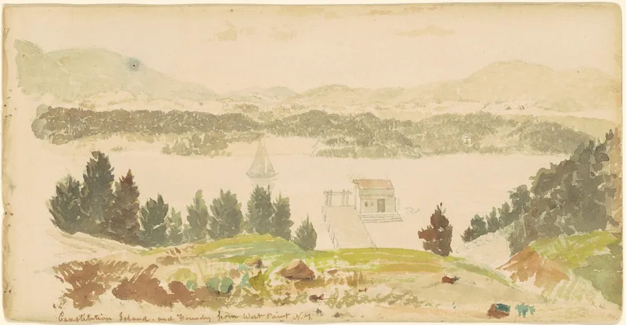 Constitution Island and Foundry from West Point, New York by Seth Eastman