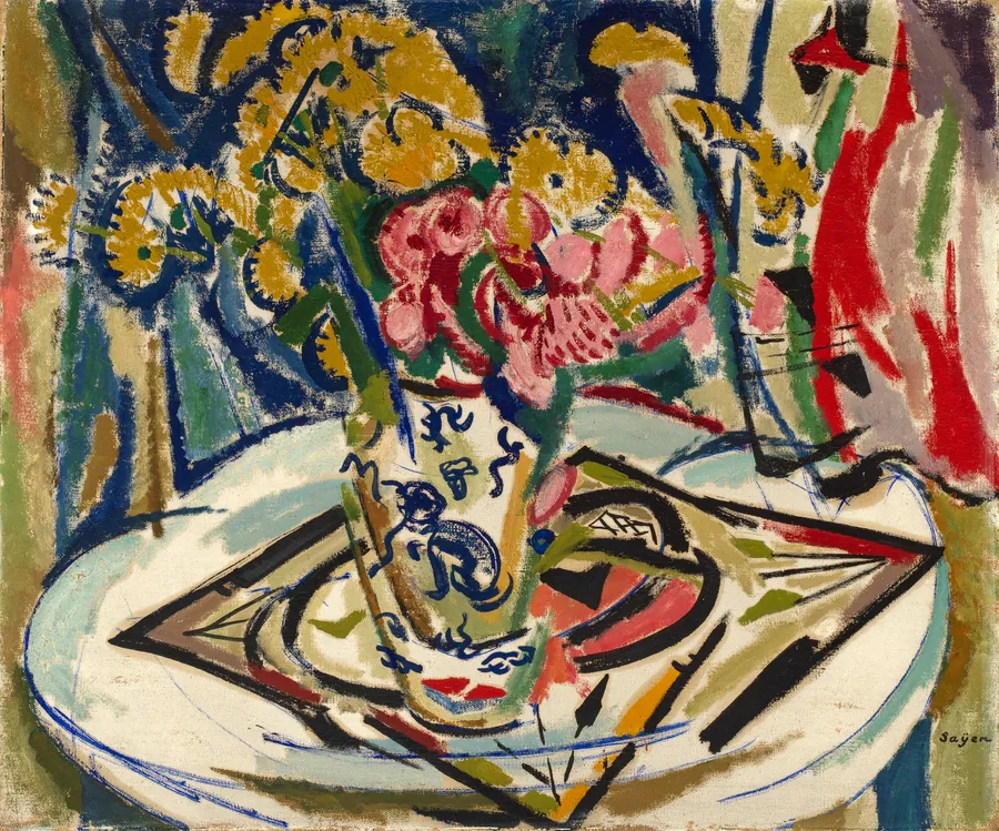 Flowers by H. Lyman Saÿen, born Philadelphia, PA 1875-died Philadelphia, PA 1918