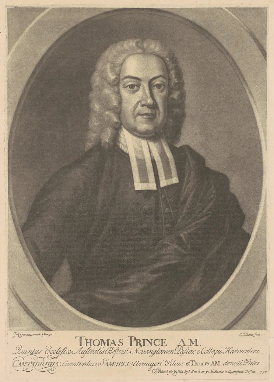 Thomas Prince, A. M. by Peter Pelham