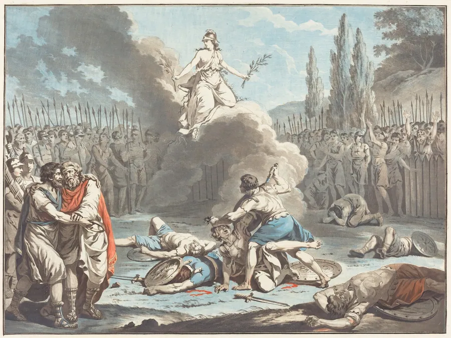 The Combat of the Horatii and the Curatii by Jean-François Janinet