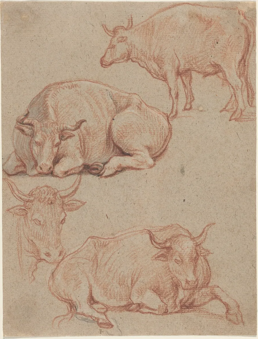 Four Cows by Claude Lorrain
