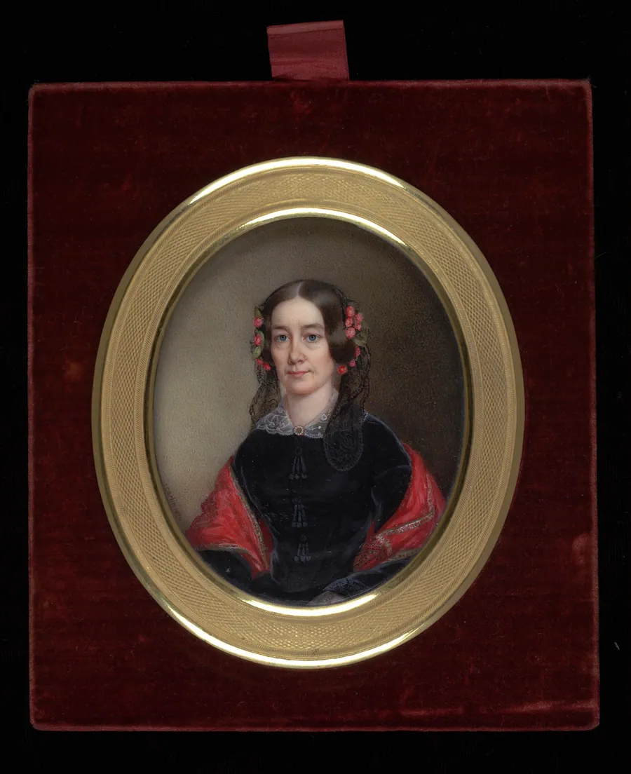 Mrs. James Suydam (Charlotte Heyer) by John Carlin, born Philadelphia, PA 1813-died New York City 1891