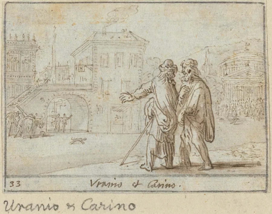 Uranio and Carino by Johann Wilhelm Baur