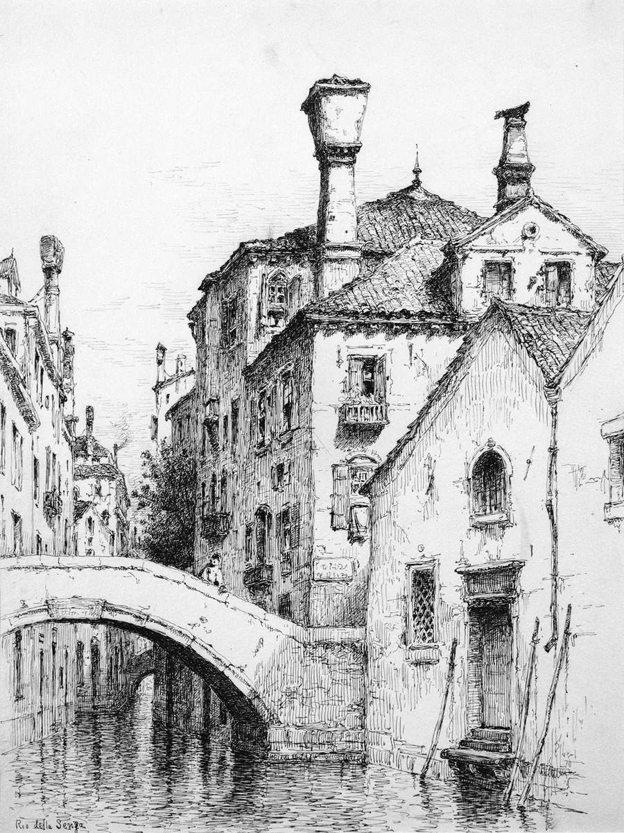 Rio della Sensa, Venice by Andrew Fisher Bunner
