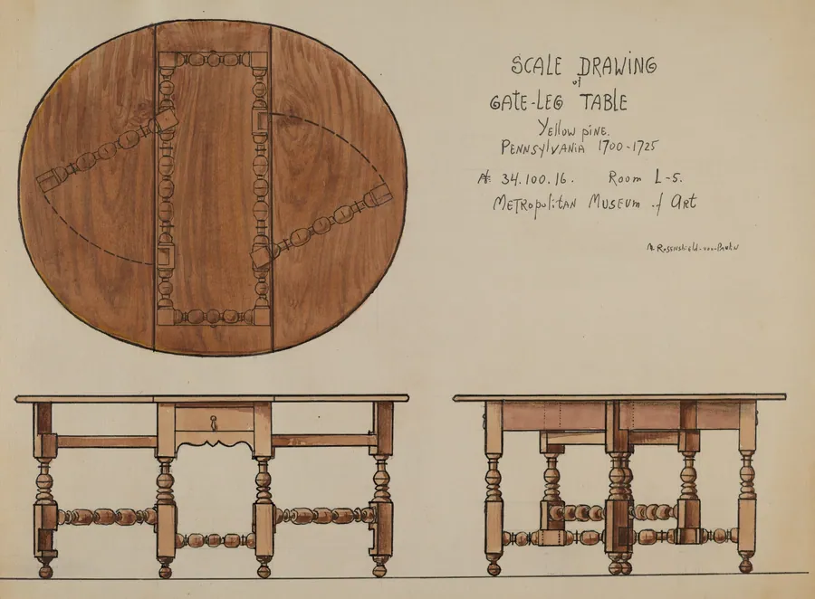 Gate-leg Table by M. Rosenshield-von-Paulin