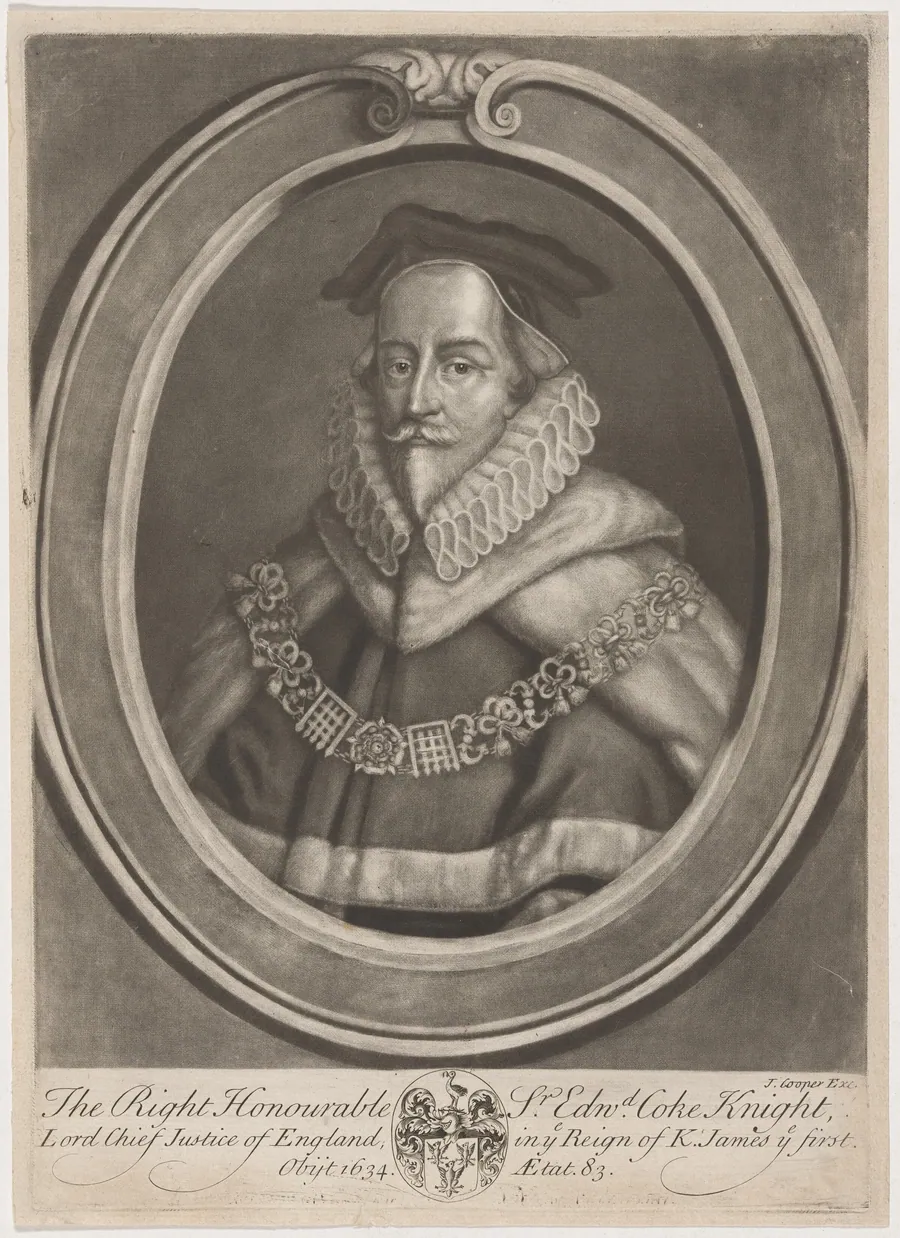 Sir Edward Coke, Knight, Lord Chief Justice by J. Cooper