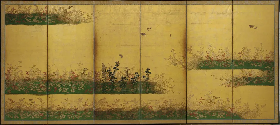 Flowers and insects by Tosa school