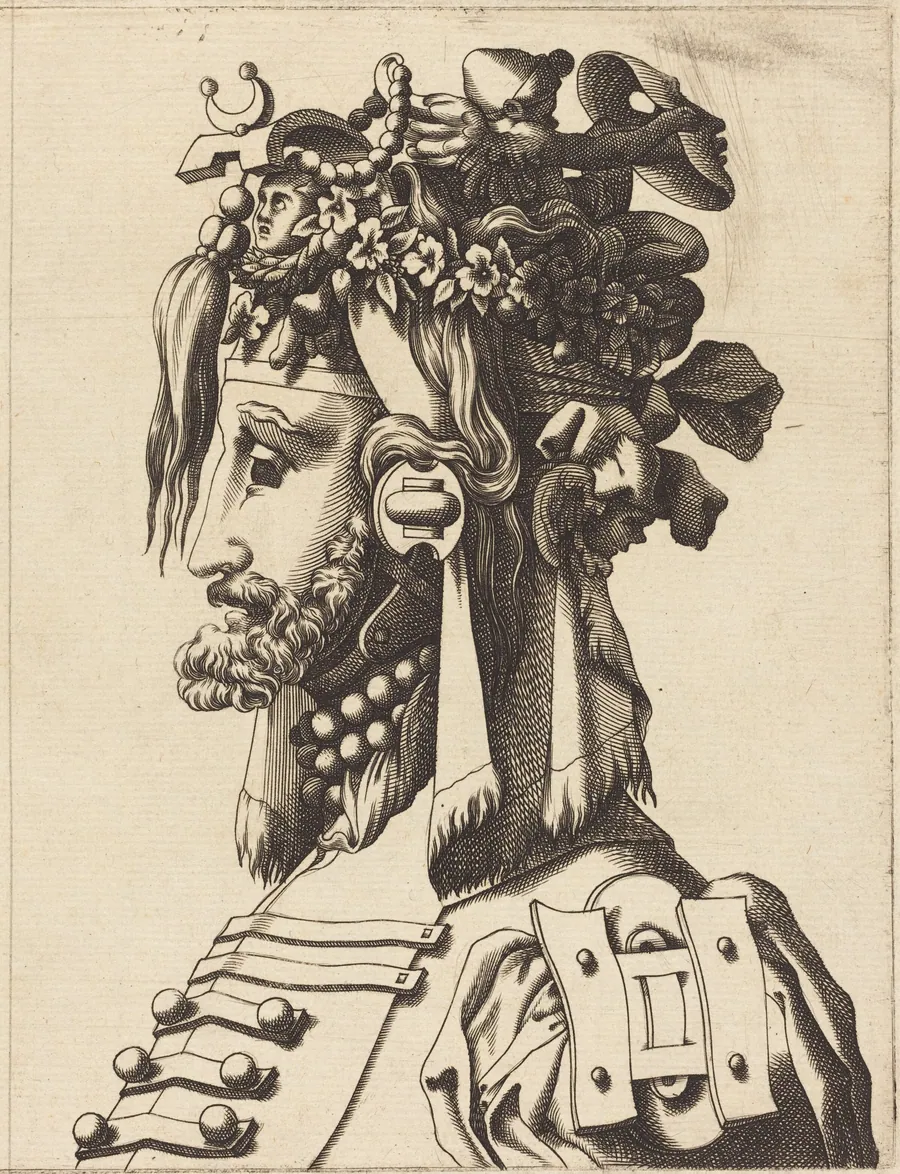 Bust of a Man in an Extravagant Costume by French 16th Century