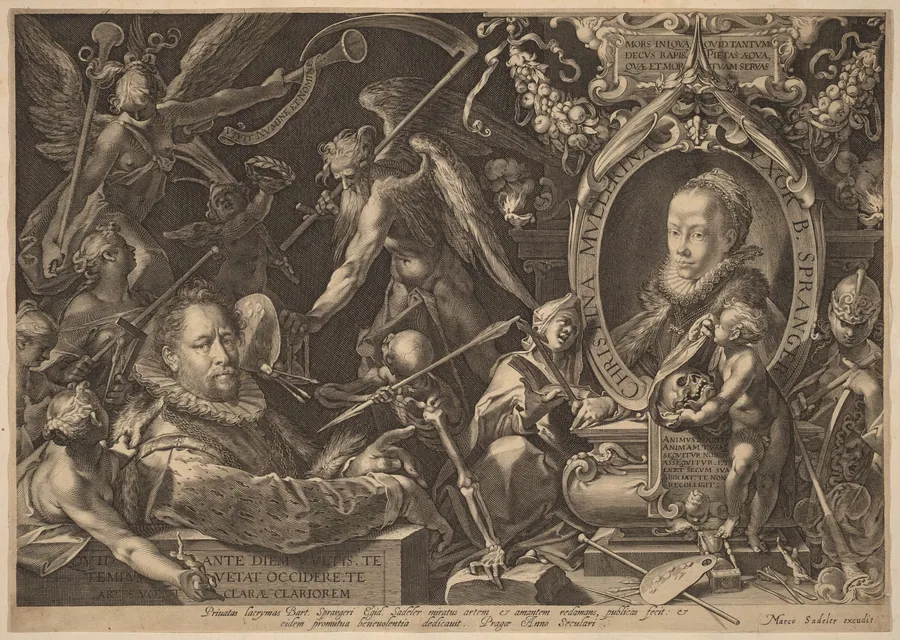 Bartholomaeus Spranger and his Late Wife Christina Muller by Aegidius Sadeler II