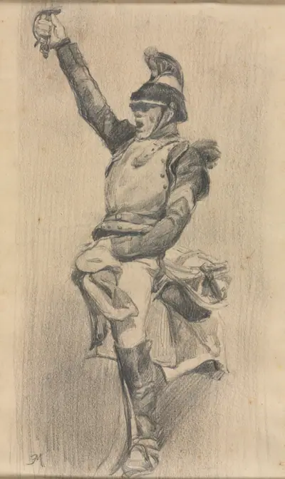 Soldier with Upraised Arm