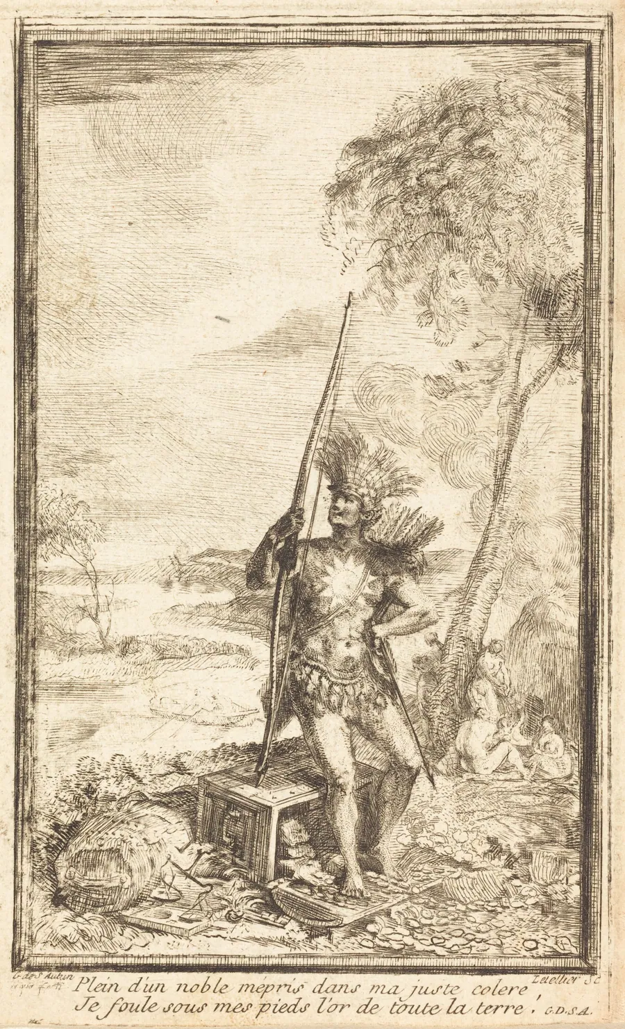 Frontispiece: Allegorical Composition (Composition allegorique) by Gabriel de Saint-Aubin