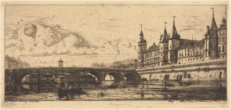 Le Pont-au-Change, Paris by Charles Meryon