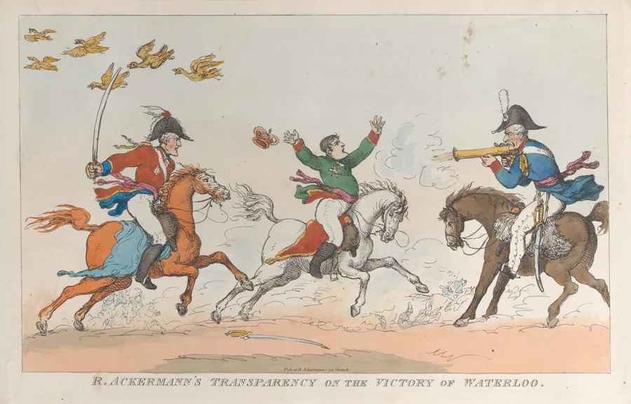 R. Ackermann's Transparency on the Victory of Waterloo by Arthur Wellesley, 1st Duke of Wellington