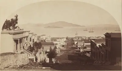 Alcatraz Island and San Francisco Bay, Looking North