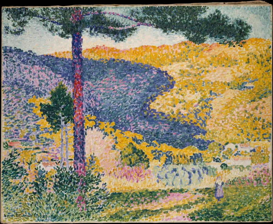 Valley with Fir (Shade on the Mountain) by Henri-Edmond Cross (Henri-Edmond Delacroix)