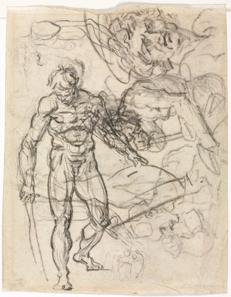 Figure Studies (verso) by Jean-Honoré Fragonard