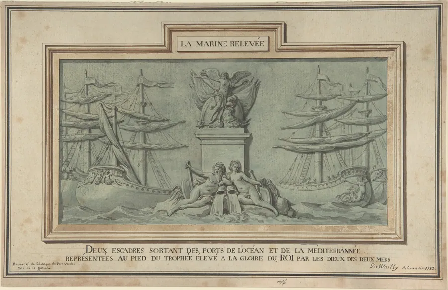 Study for Decoration of the Obelisk at Port-Vendres by Charles de Wailly