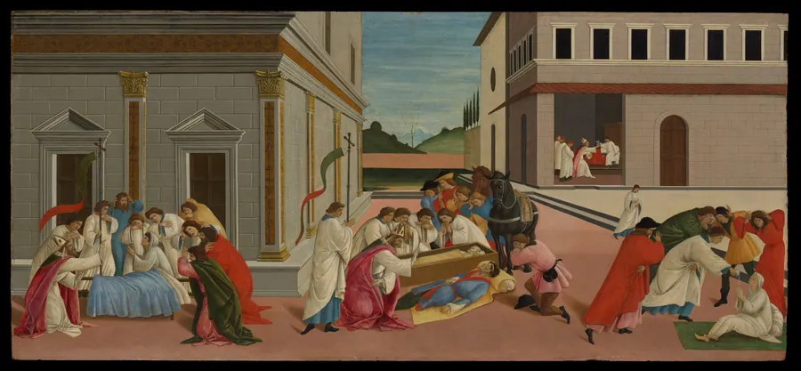 Three Miracles of Saint Zenobius by Botticelli (Alessandro di Mariano Filipepi)