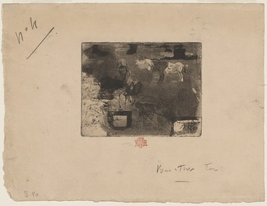 Têtes de Bretons by Félix-Hilaire Buhot