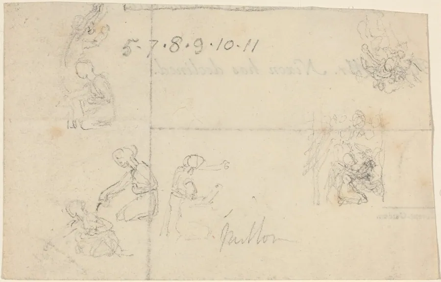 Studies of Women Kneeling by John Flaxman