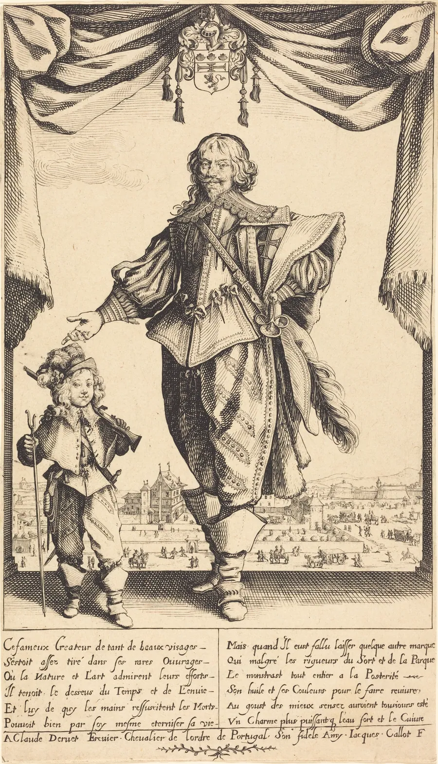 Claude Deruet and his Son, Jean by Jacques Callot